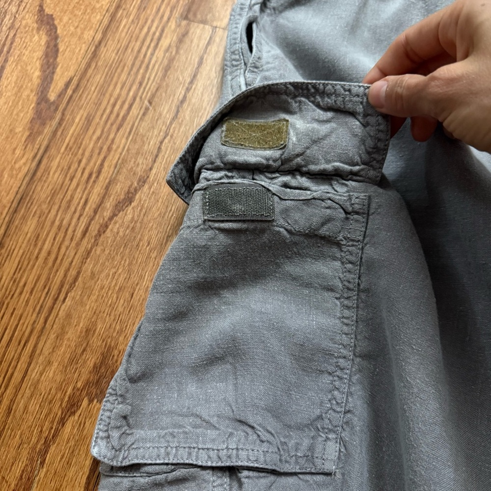 Vilebrequin Linen Cargo Shorts In Gray Size Xl View 5